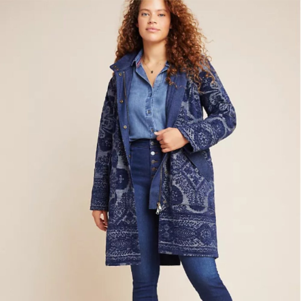 Anthropologie Tapestry Parka size XS P